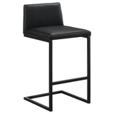 Vardon Black Genuine Leather Bar Stool (Set of 2) by Coaster at Eve Furniture
