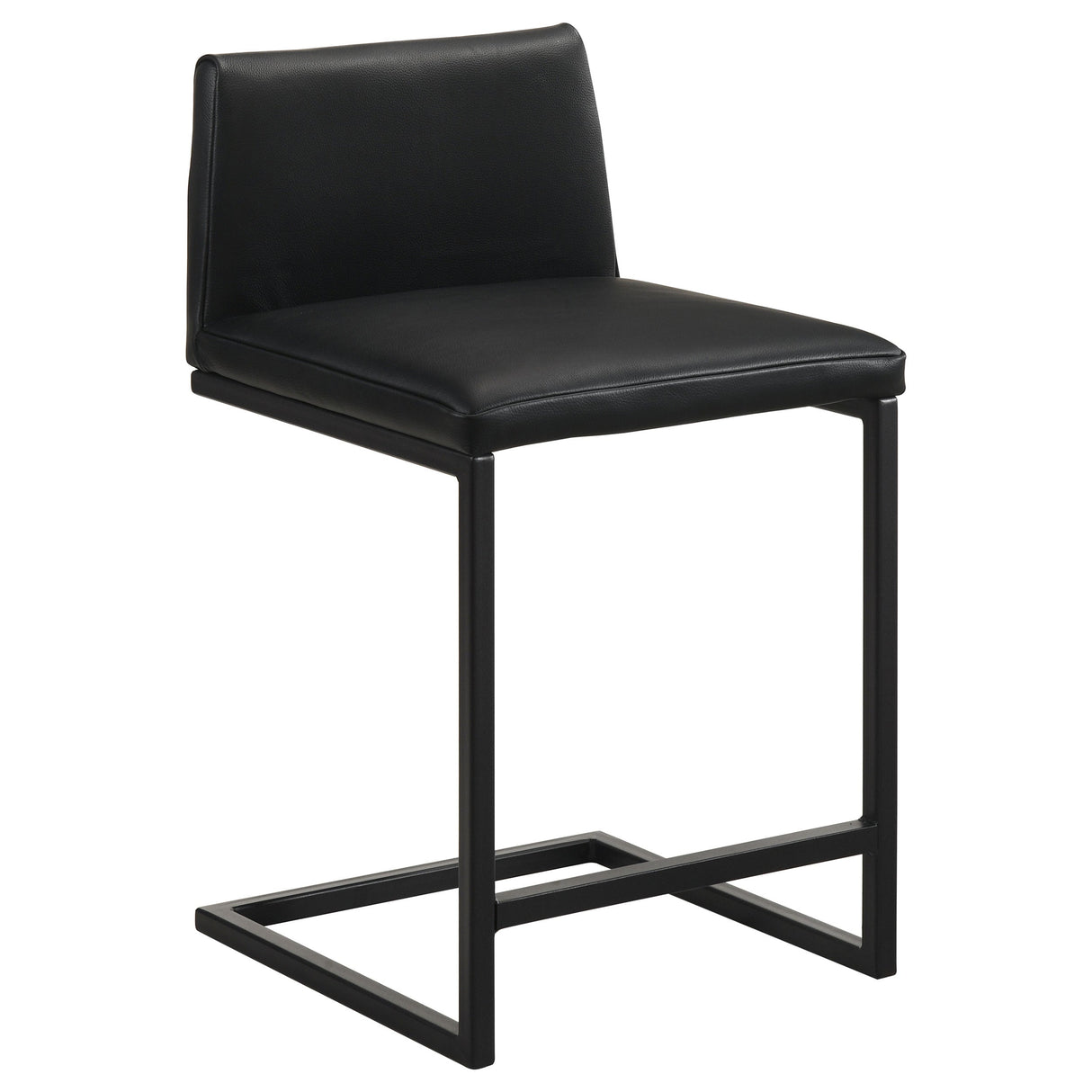 Vardon Black Genuine Leather Counter Height Chair (Set of 2) by Coaster at Eve Furniture