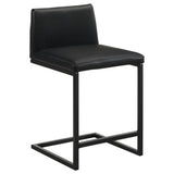 Vardon Black Genuine Leather Counter Height Chair (Set of 2) by Coaster at Eve Furniture
