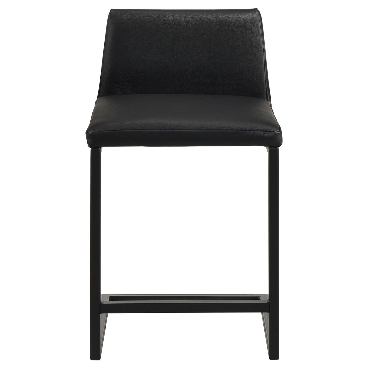 Vardon Black Genuine Leather Counter Height Chair (Set of 2) by Coaster at Eve Furniture