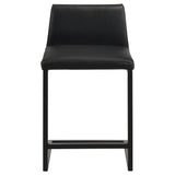 Vardon Black Genuine Leather Counter Height Chair (Set of 2) by Coaster at Eve Furniture