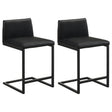 Vardon Black Genuine Leather Counter Height Chair (Set of 2) by Coaster at Eve Furniture
