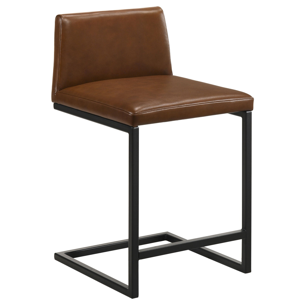 Vardon Dark Brown Genuine Leather Counter Height Chair (Set of 2) by Coaster at Eve Furniture