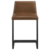 Vardon Dark Brown Genuine Leather Counter Height Chair (Set of 2) by Coaster at Eve Furniture