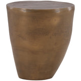 Vardon Side Table, Antique Brass by Dovetail at Eve Furniture