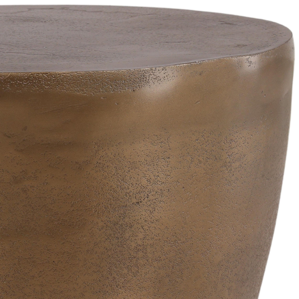 Vardon Side Table, Antique Brass by Dovetail at Eve Furniture
