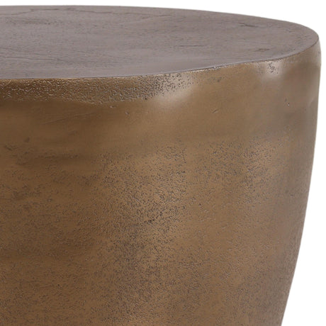 Vardon Side Table, Antique Brass by Dovetail at Eve Furniture
