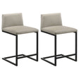 Vardon Tan Genuine Leather Counter Height Chair (Set of 2) by Coaster at Eve Furniture
