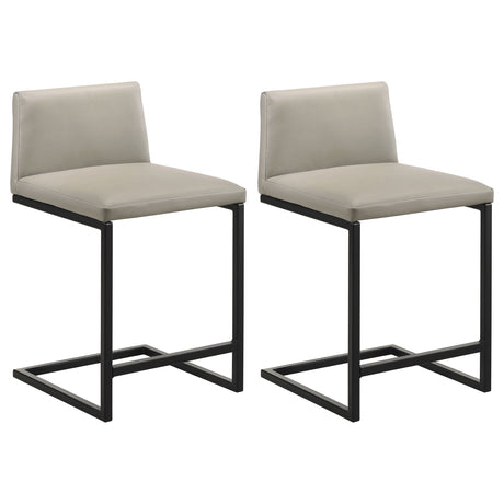 Vardon Tan Genuine Leather Counter Height Chair (Set of 2) by Coaster at Eve Furniture
