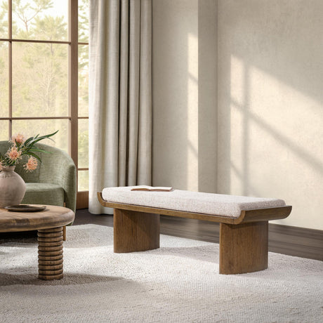 Varena Latte Accent Bench by Classic Home at Eve Furniture