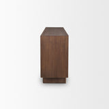 Varenna 4 Door Dark Brown Wood w/ Rope Handles Sideboard by Mercana at Eve Furniture