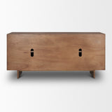 Varenna 4 Door Dark Brown Wood w/ Rope Handles Sideboard by Mercana at Eve Furniture