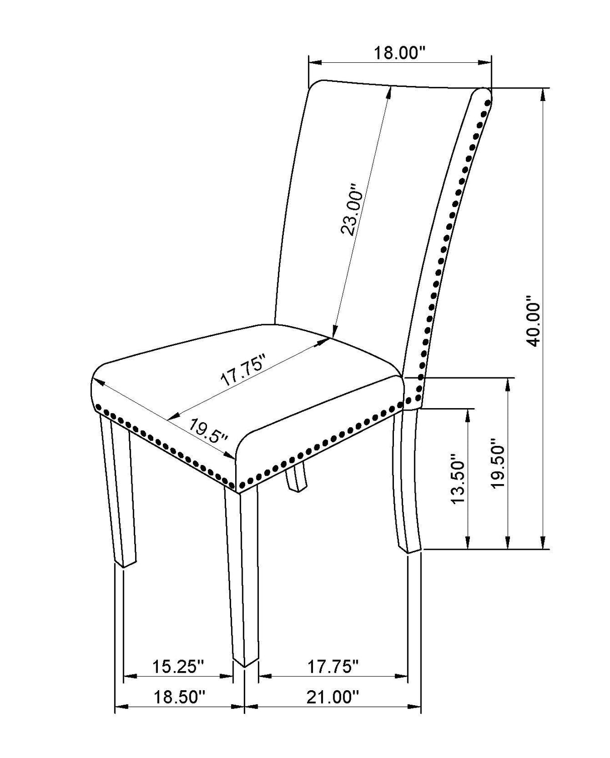 Varley Dove Dining Chair, Set of 2 by Crown Mark at Eve Furniture
