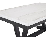 Varley Dove Genuine Marble Dining Set by Crown Mark at Eve Furniture