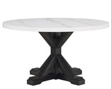 Varley Dove Genuine Marble Round Dining Set by Crown Mark at Eve Furniture