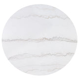 Varley Dove Genuine Marble Round Dining Set by Crown Mark at Eve Furniture