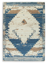 Varnler Blue/Brown/Tan Extra Large Rug by ASHLEY FURNITURE at Eve Furniture
