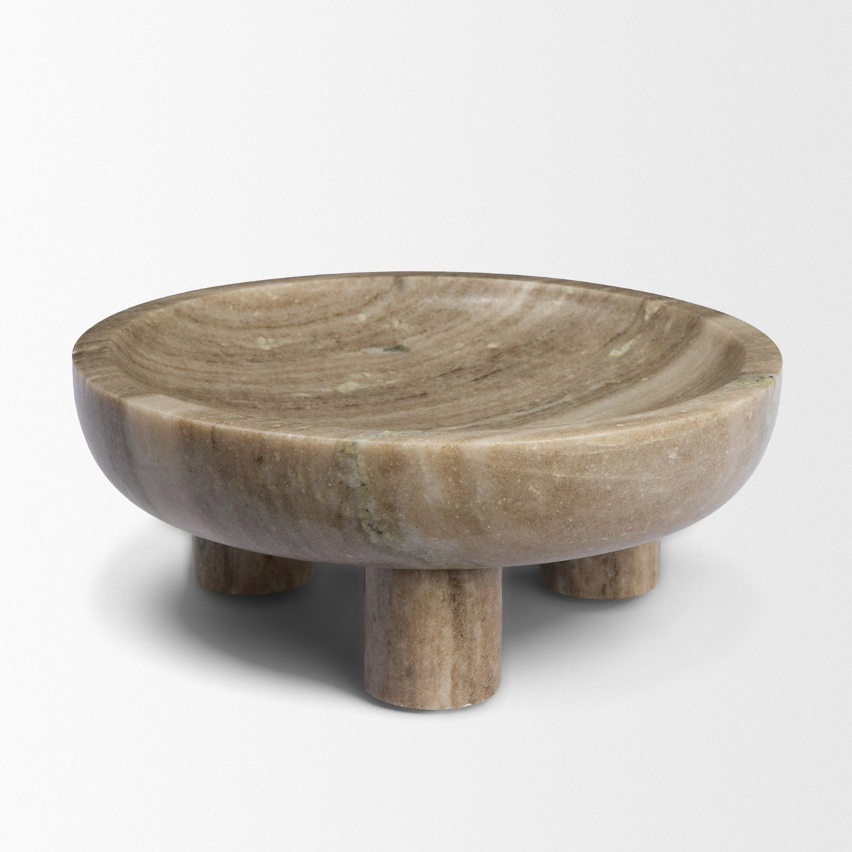 Vasca Gray Marble Decorative Pedestal Bowl by Mercana at Eve Furniture