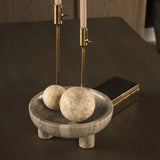 Vasca Gray Marble Decorative Pedestal Bowl by Mercana at Eve Furniture