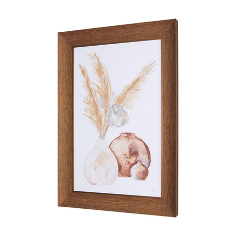 Vase Gray Lotus Pods by Mercana Studio a Hand Embellished Textured Framed Art Print by Mercana at Eve Furniture