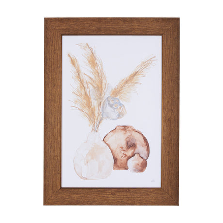 Vase Gray Lotus Pods by Mercana Studio a Hand Embellished Textured Framed Art Print by Mercana at Eve Furniture
