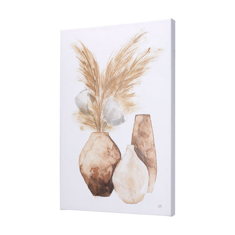 Vase Gray Pods by Mercana Studio a Hand Embellished Textured Canvas by Mercana at Eve Furniture