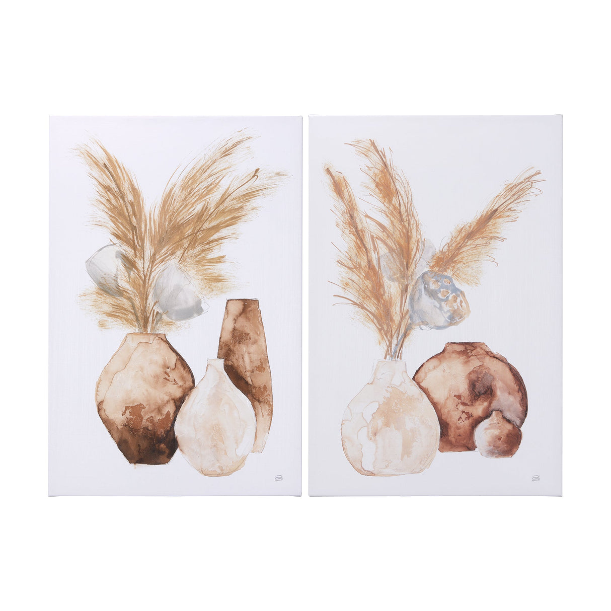 Vase Gray Pods by Mercana Studio a Hand Embellished Textured Canvas by Mercana at Eve Furniture