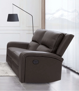 Vasilios Gray Leatherette Power Reclining Sofa & Loveseat by Furniture of America at Eve Furniture