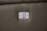 Vasilios Gray Leatherette Power Reclining Sofa & Loveseat by Furniture of America at Eve Furniture
