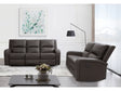 Vasilios Gray Leatherette Power Reclining Sofa & Loveseat by Furniture of America at Eve Furniture