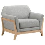 Vaughn 3-piece Fabric Upholstered Flared Arm Sofa Set Grey by Coaster at Eve Furniture