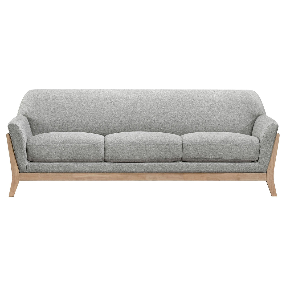 Vaughn 3-piece Fabric Upholstered Flared Arm Sofa Set Grey by Coaster at Eve Furniture