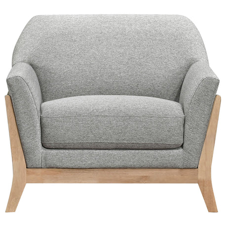 Vaughn 3-piece Fabric Upholstered Flared Arm Sofa Set Grey by Coaster at Eve Furniture