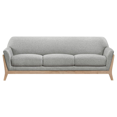 Vaughn 3-piece Fabric Upholstered Flared Arm Sofa Set Grey by Coaster at Eve Furniture