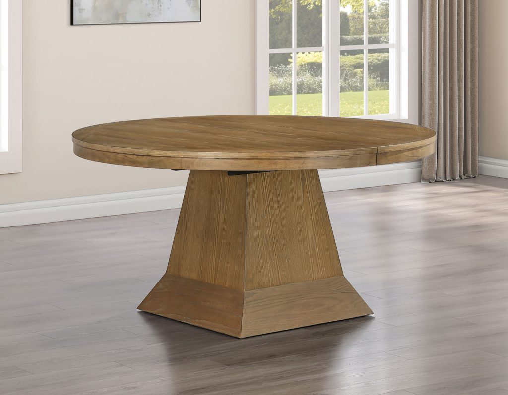 Vaughn 5-Piece Dining Room Set with Annie Barrel Chocolate Velvet Chairs by Steve Silver at Eve Furniture