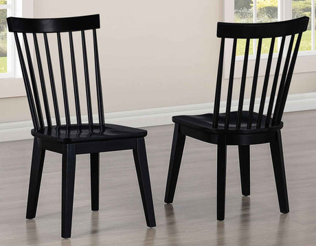 Vaughn Black Modern Windsor Side Chair, Set of 2 by Steve Silver at Eve Furniture