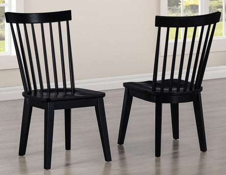 Vaughn Coffee/Black 5-Piece 60-96″ w/2-18 Leaves Dining Set by Steve Silver at Eve Furniture