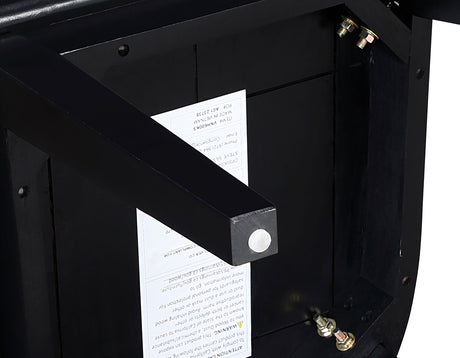 Vaughn Driftwood/Black 5-Piece 60-96″ w/2-18 Leaves Dining Set by Steve Silver at Eve Furniture