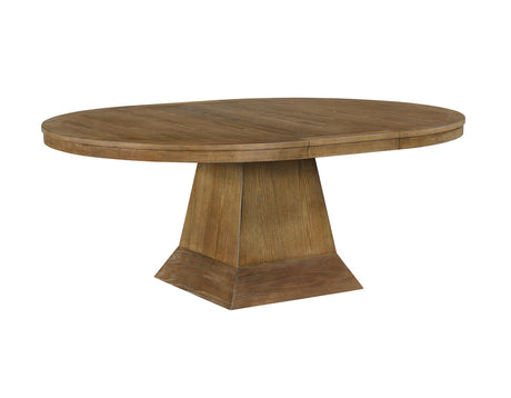 Vaughn Driftwood/Black 5-Piece 60-96″ w/2-18 Leaves Dining Set by Steve Silver at Eve Furniture