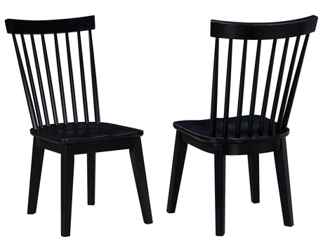 Vaughn Driftwood/Black 5-Piece 60-96″ w/2-18 Leaves Dining Set by Steve Silver at Eve Furniture