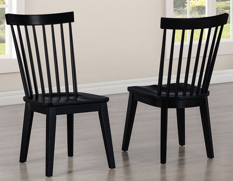 Vaughn Driftwood/Black 5-Piece 60-96″ w/2-18 Leaves Dining Set by Steve Silver at Eve Furniture