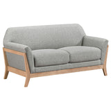 Vaughn 2-piece Fabric Upholstered Flared Arm Sofa Set Grey by Coaster at Eve Furniture