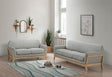 Vaughn 2-piece Fabric Upholstered Flared Arm Sofa Set Grey by Coaster at Eve Furniture