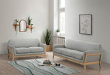 Vaughn 2-piece Fabric Upholstered Flared Arm Sofa Set Grey by Coaster at Eve Furniture