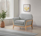 Vaughn Gray Fabric Upholstered Flared Arm Accent Chair by Coaster at Eve Furniture
