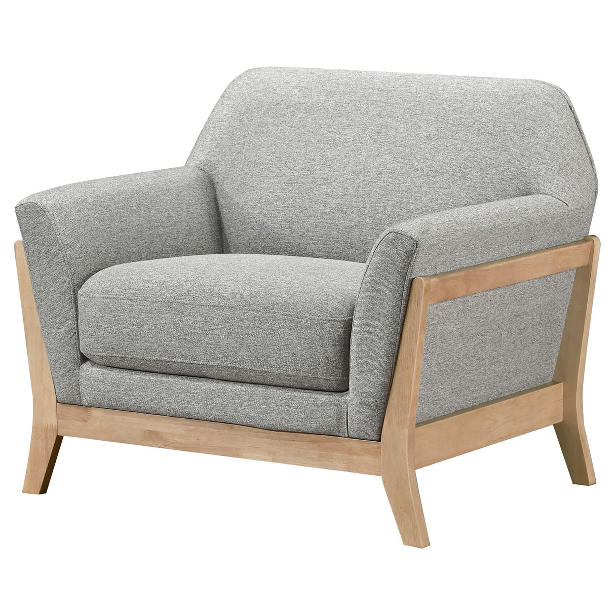 Vaughn Gray Fabric Upholstered Flared Arm Accent Chair by Coaster at Eve Furniture