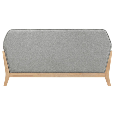 Vaughn Gray Fabric Upholstered Flared Arm Loveseat by Coaster at Eve Furniture
