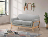 Vaughn Gray Fabric Upholstered Flared Arm Loveseat by Coaster at Eve Furniture
