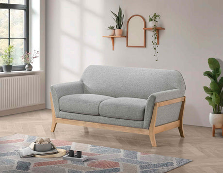 Vaughn Gray Fabric Upholstered Flared Arm Loveseat by Coaster at Eve Furniture