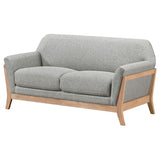Vaughn Gray Fabric Upholstered Flared Arm Loveseat by Coaster at Eve Furniture